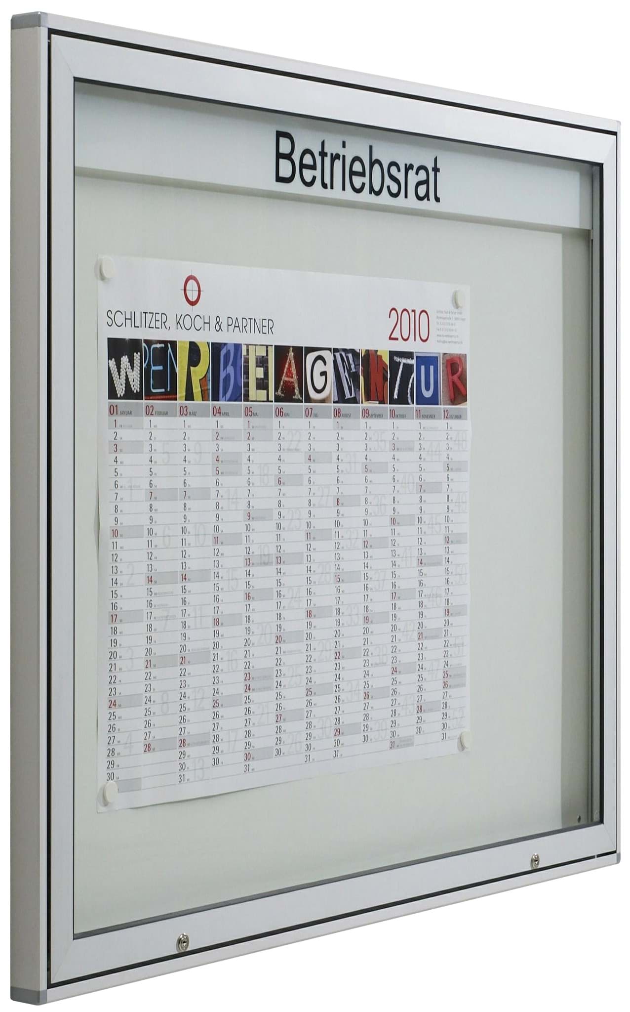 Bild von Schaukasten für 4 x A4-Seiten, 530x710x55 mm BxHxT