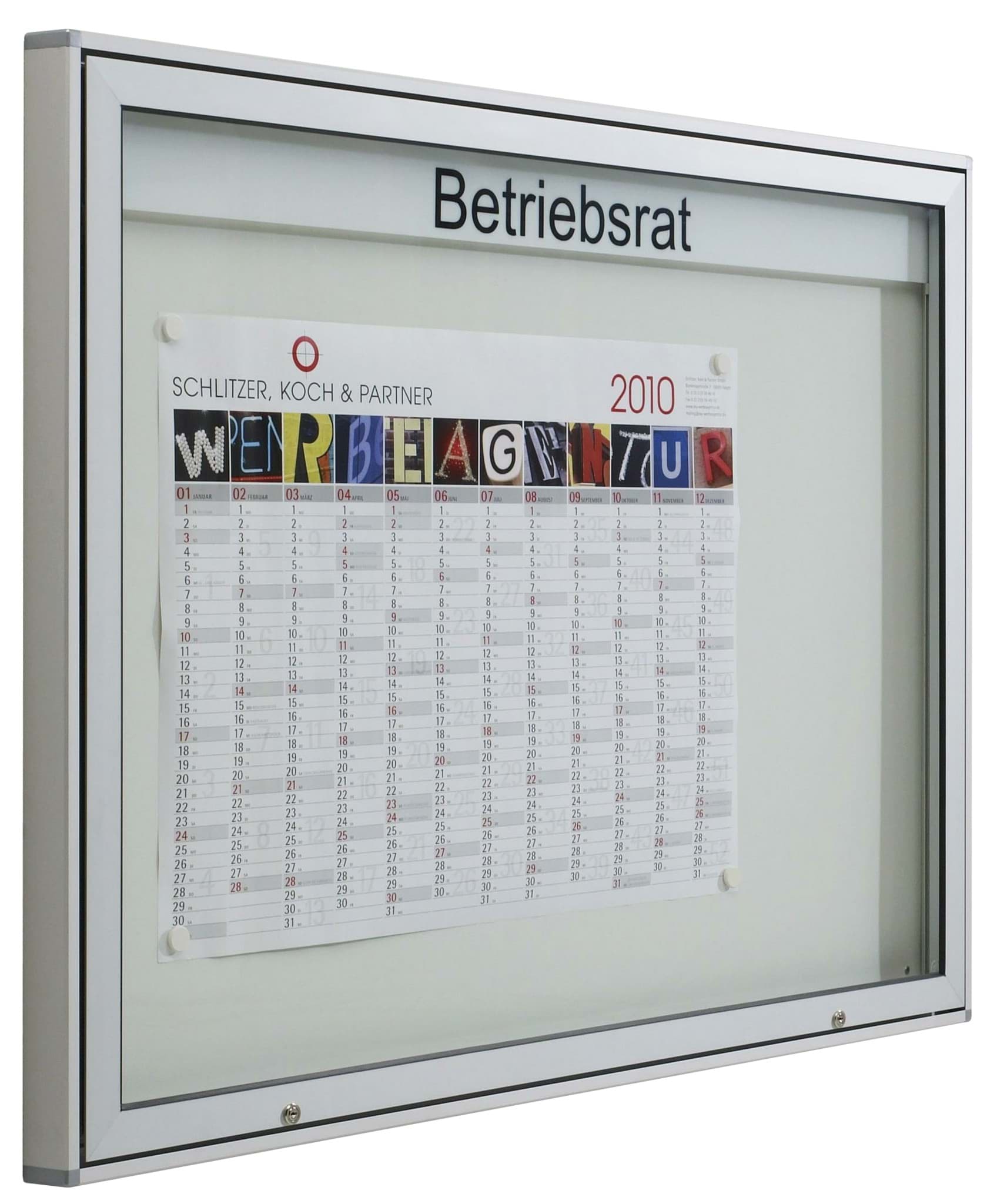 Bild von Schaukasten für 18 x A4-Seiten, 1370x1010x55 mm BxHxT