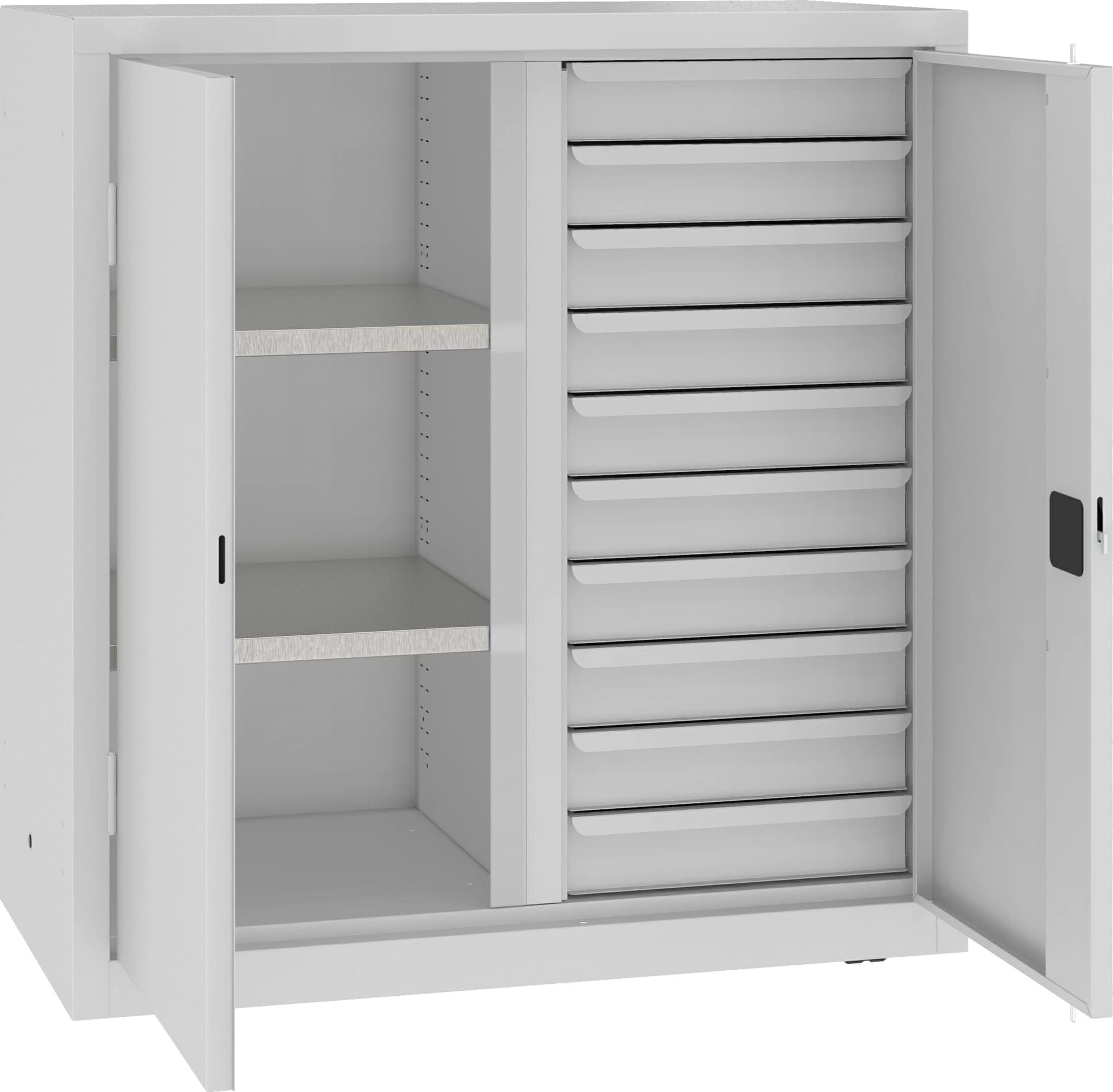 Bild von Werkstattschrank mit Trennwand, 1040x1000x500 mm HxBxT MSW 110/5-15
