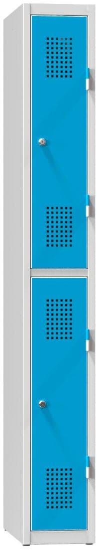 Bild von Garderobenschrank, 1 Abteil mit 2 Fächer, 250 mm Abteilbreite, Höhe 1850 mm