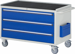 Bild von Montagewagen Modell XXL3.0, B 1145 x T 650 x H 795mm, Metall-Top 25 mm mit Anti-Rutsch-Matte 