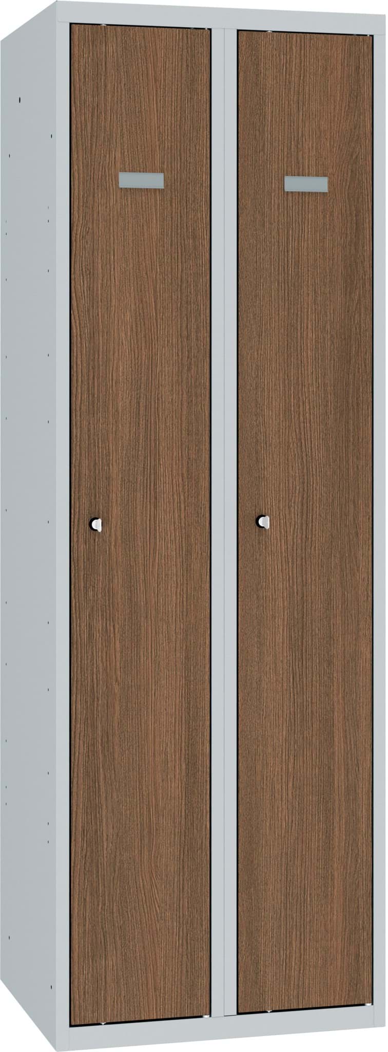 Bild von Garderobenschrank mit Eichenlaminat, 2 Abteile mit 300 mm Abteilbreite, SUM 320 W, 1 pkt