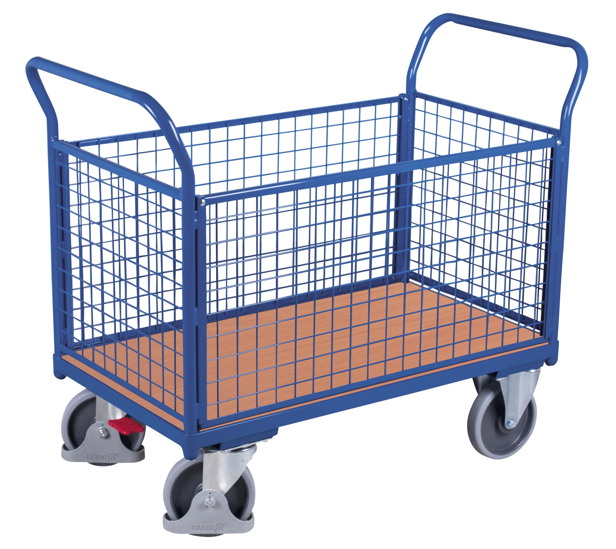 Bild von Vierwandwagen 850 x 450 mm BxT mit Gitterwänden