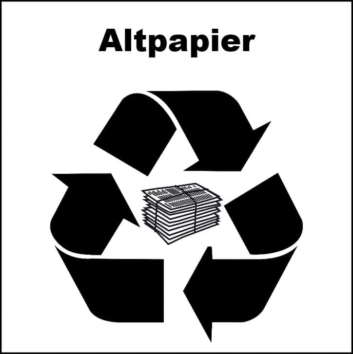 Bild von Logo Etikette für Altpapier