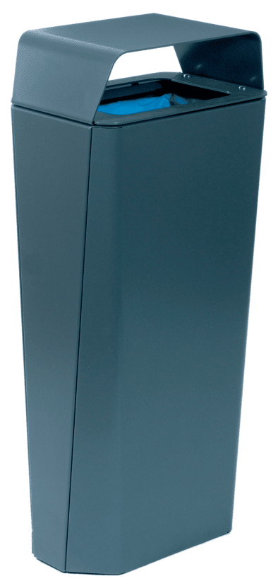 Bild von Stand-Abfallbehälter 70 Liter, feuerverzinkt + pulverbeschichtet, zum aufdübeln