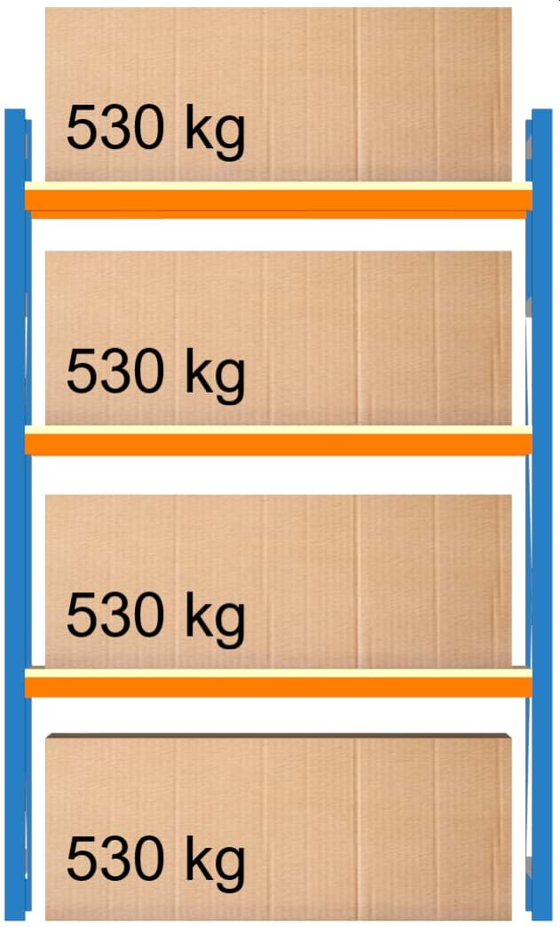 Bild von Weitspann-Grundregal, 2000x1250x600 mm HxLxT