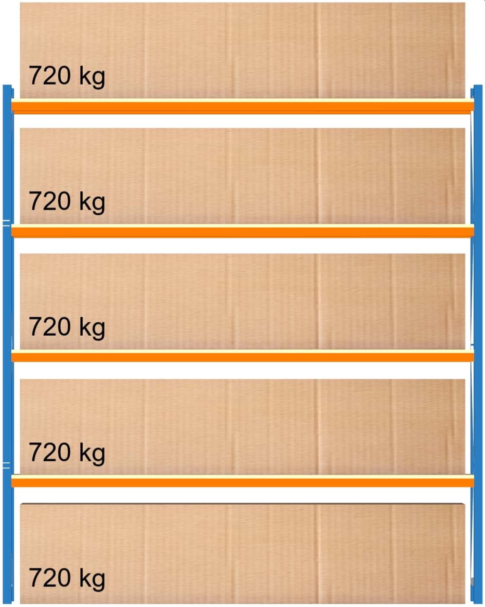 Bild von Weitspann-Grundregal, 3000x2675x400 mm HxLxT, Holzfachebenen
