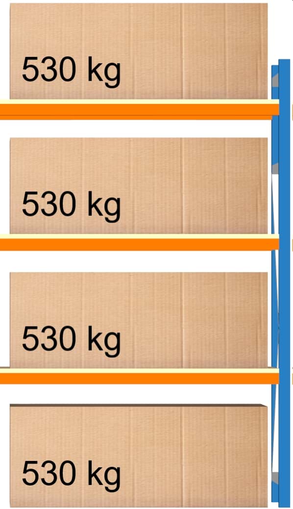 Bild von Weitspann-Anbauregal, 2000x1250x600 mm HxLxT