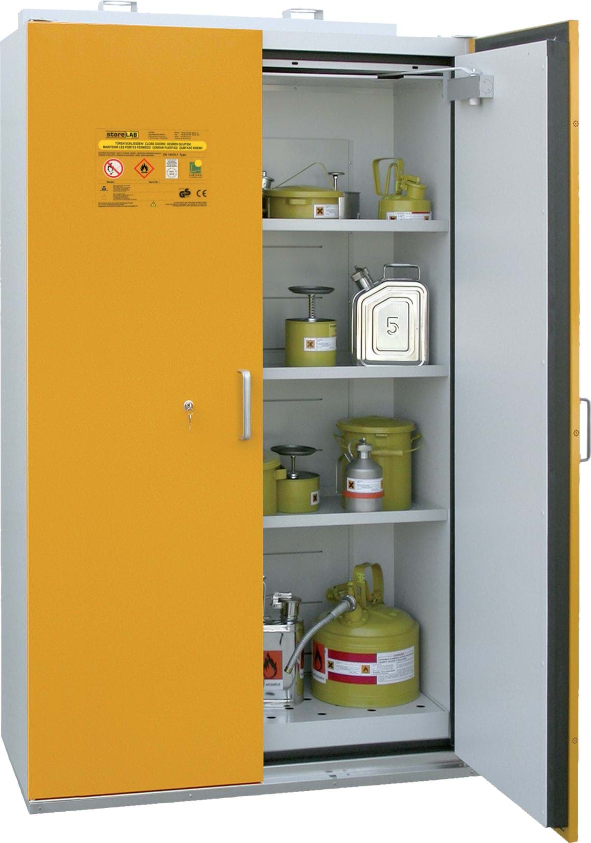 Sicherheits- / Gefahrenstoffschrank SIS Typ 90 mit höhenverstellbaren Einlegeböden