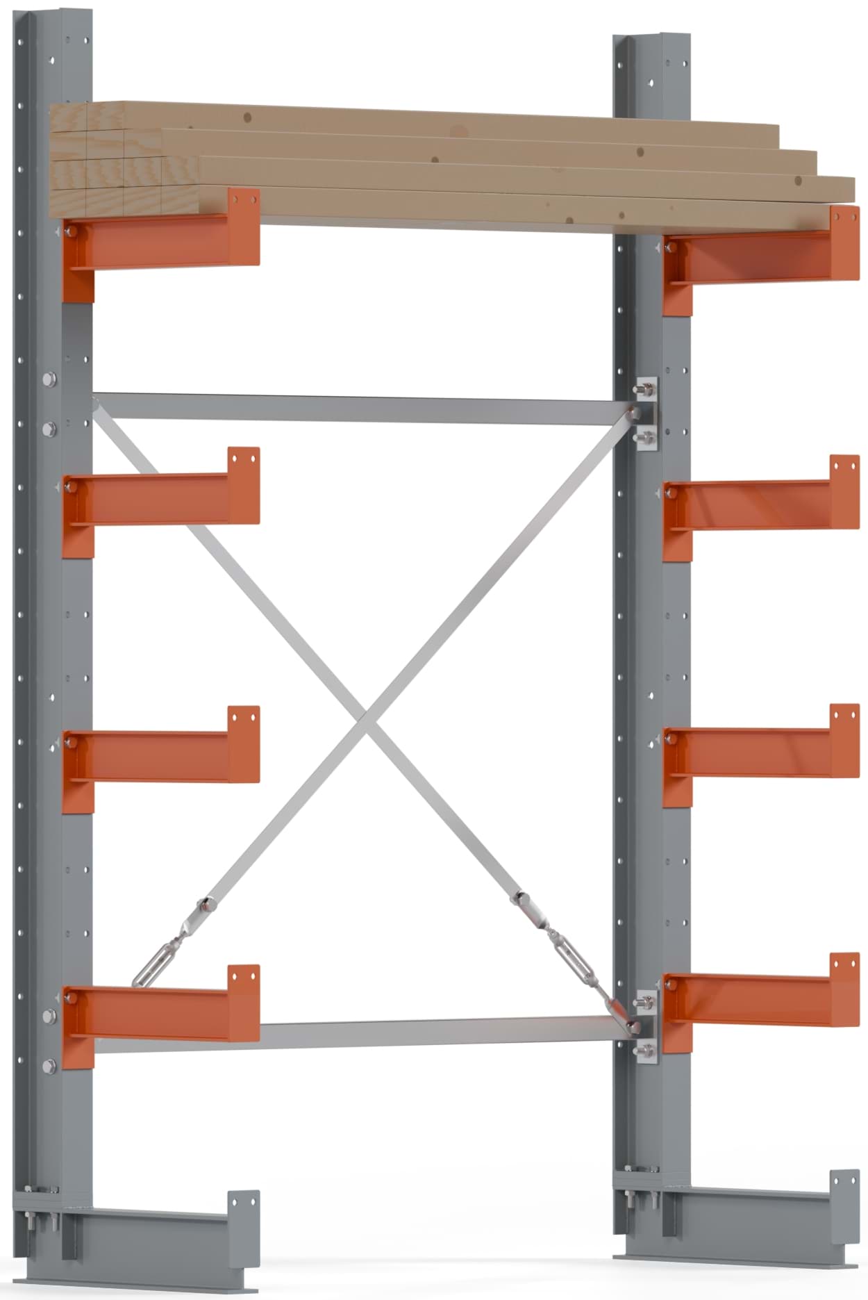 Kragarmregal Grundregal, einseitig, 2000x1280mm HxB