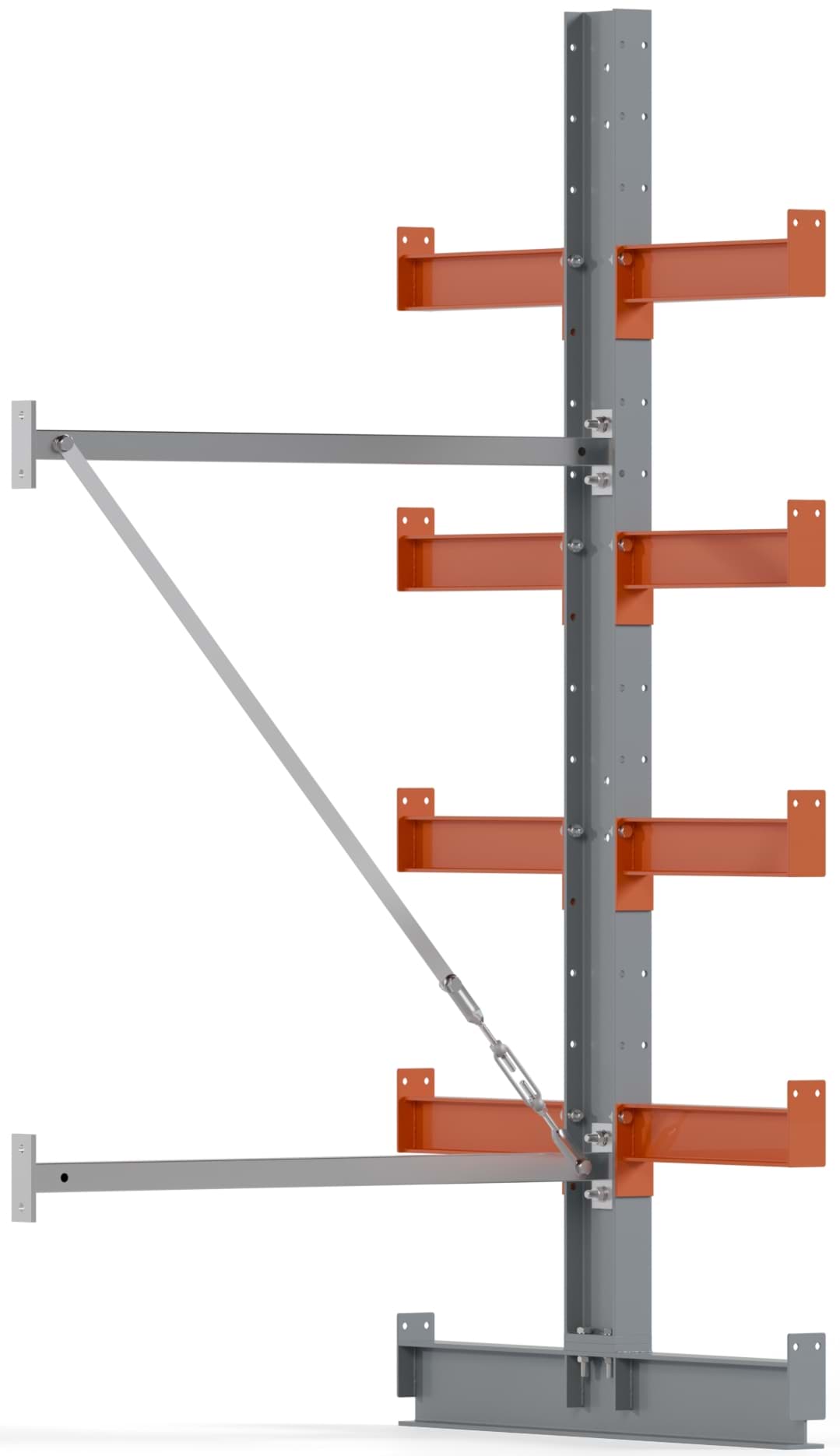 Kragarmregal Anbauregal, doppelseitig, 2000x1000mm HxB