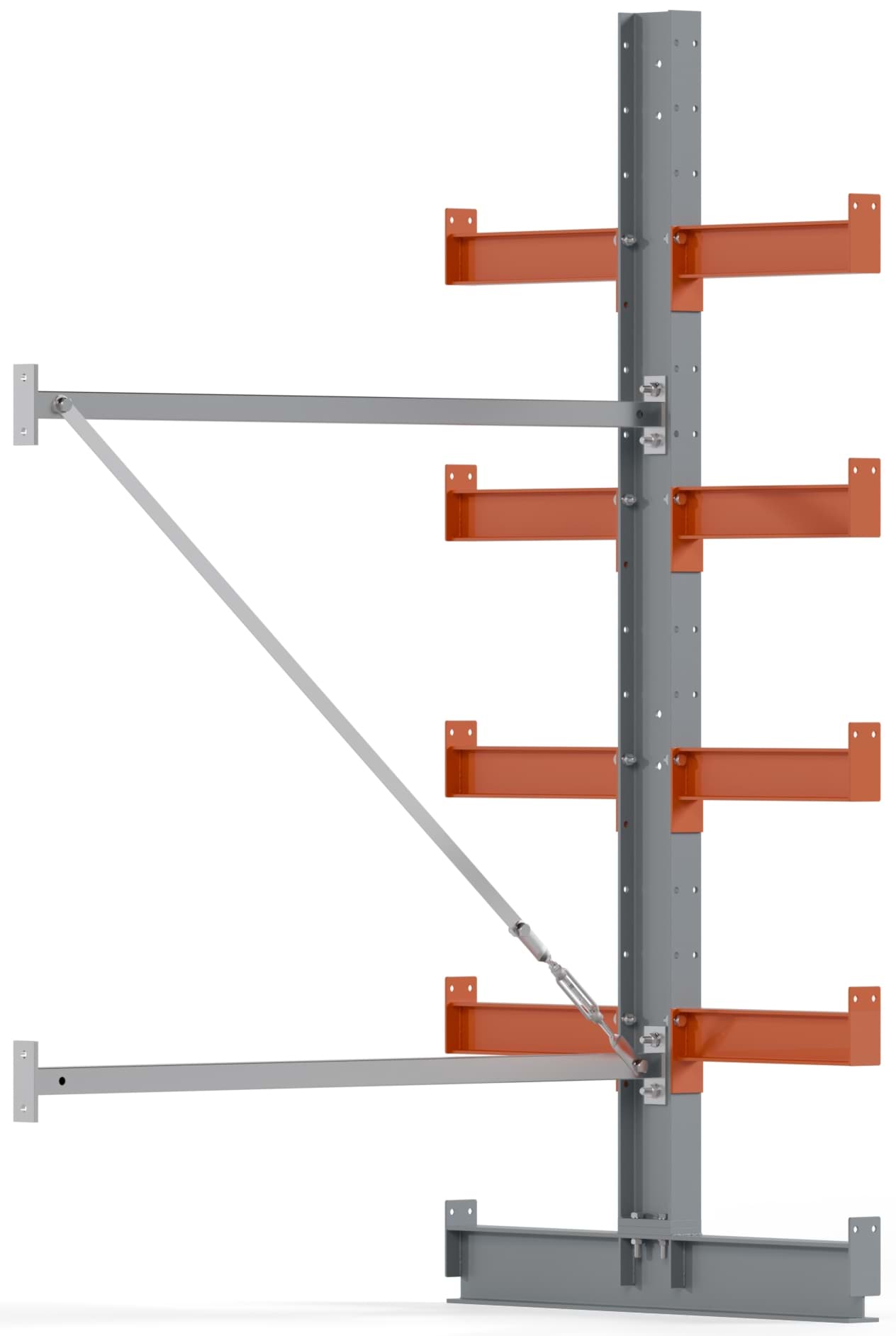 Kragarmregal Anbauregal, doppelseitig, 2000x1280mm HxB