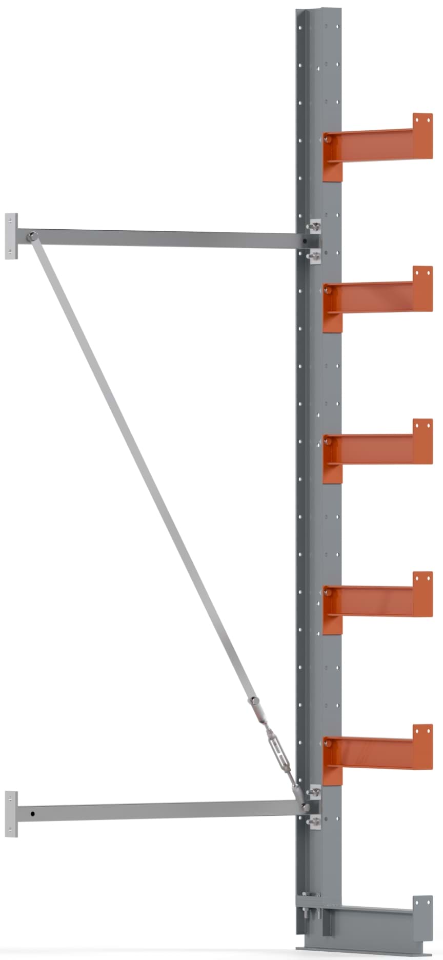 Kragarmregal Anbauregal, einseitig, 2500x1000mm HxB
