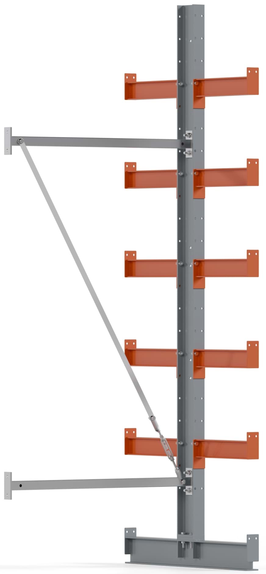 Kragarmregal Anbauregal, doppelseitig, 2500x1000mm HxB
