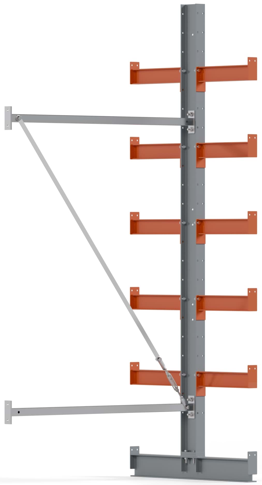 Kragarmregal Anbauregal, doppelseitig, 2500x1280mm HxB