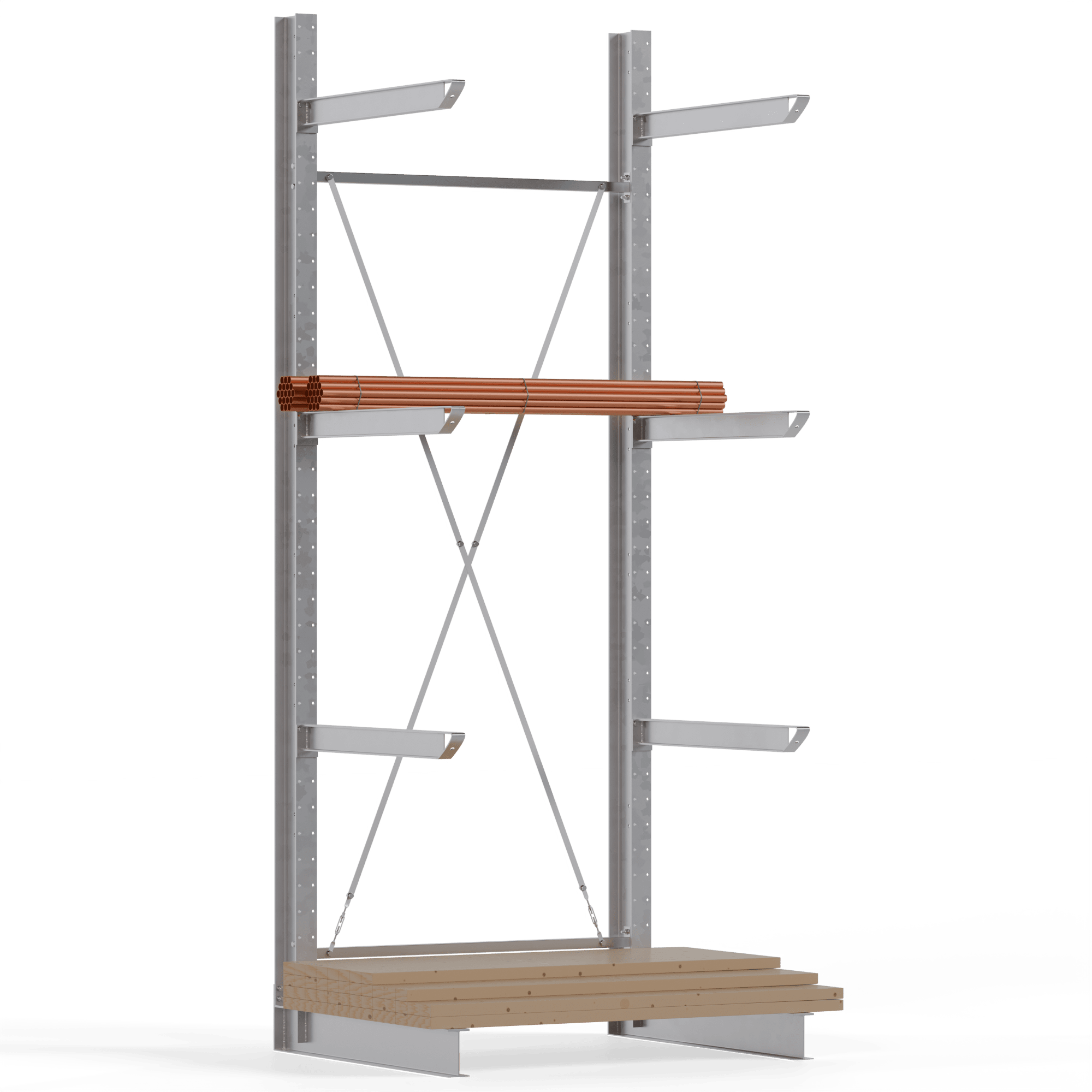 Kragarmregal Grundregal, einseitig, 4000x1500mm HxB