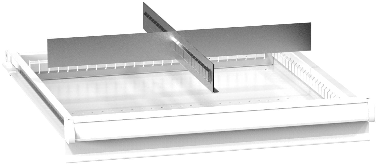Metallunterteilung 4 Fächer für Schubladenschrank 1343x780 mm BxT