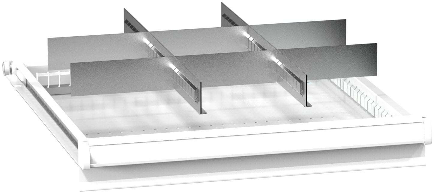 Metallunterteilung 9 Fächer für Schubladenschrank 1343x780 mm BxT