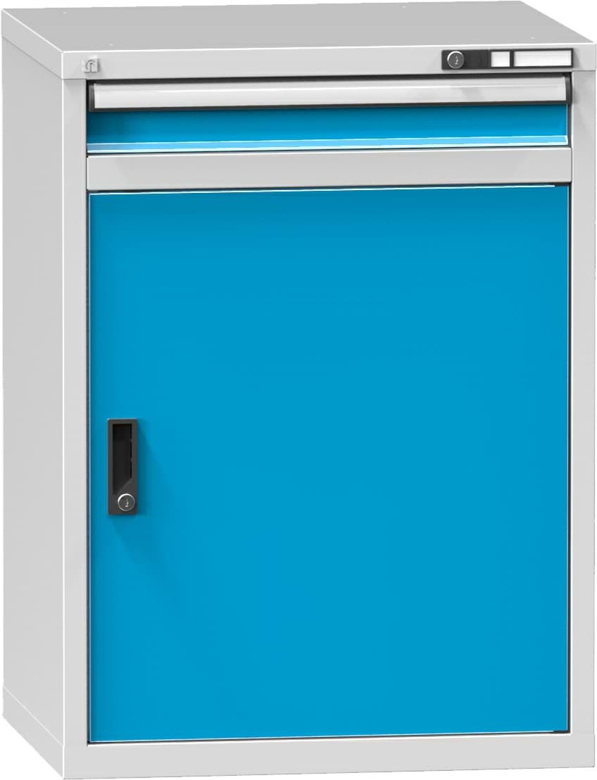 Schubladenschrank, 1 x Schublade, 1 x Türe, 990x731x630 mm HxBxT