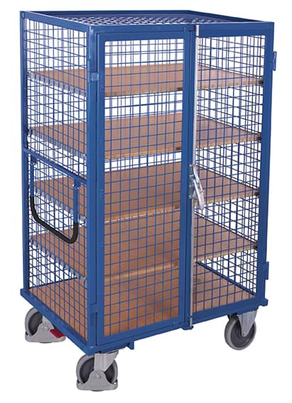 Etagenwagen fest verschweisst mit Türen, 1115 x 810 x 1810 mm BxTxH