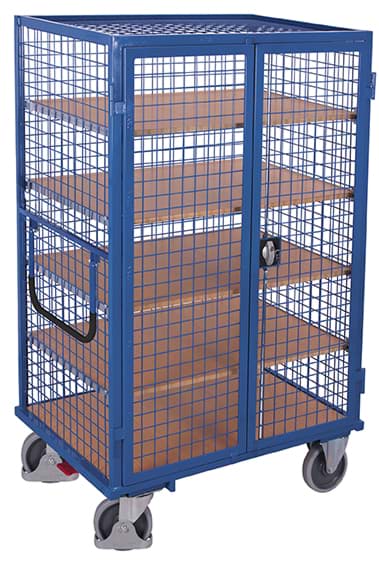 Etagenwagen fest verschweisst mit Türen, 1115 x 730 x 1810 mm BxTxH