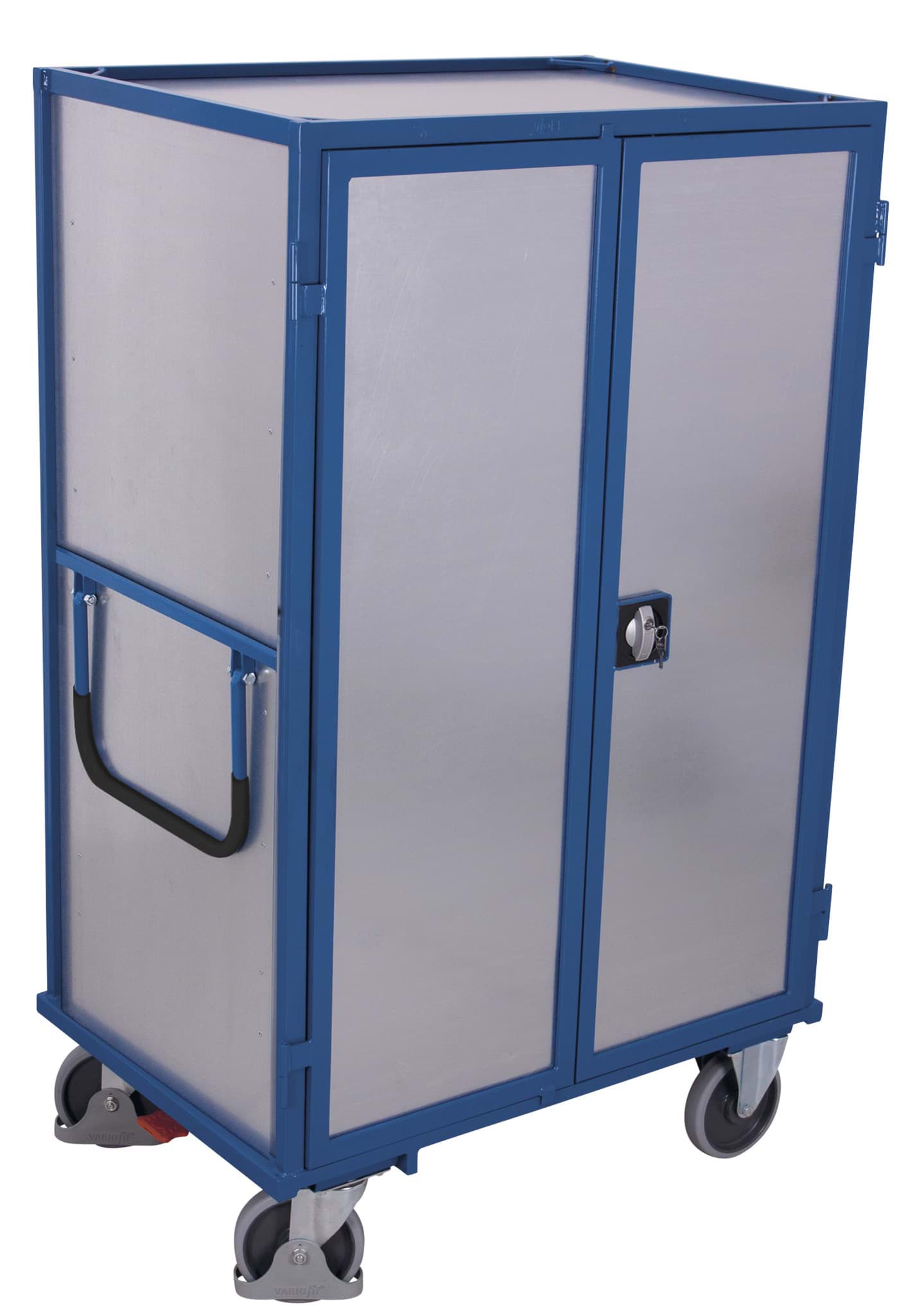 Etagenwagen fest verschweisst Kasten mit Türen, 1115  x 730 x 1810 mm BxTxH