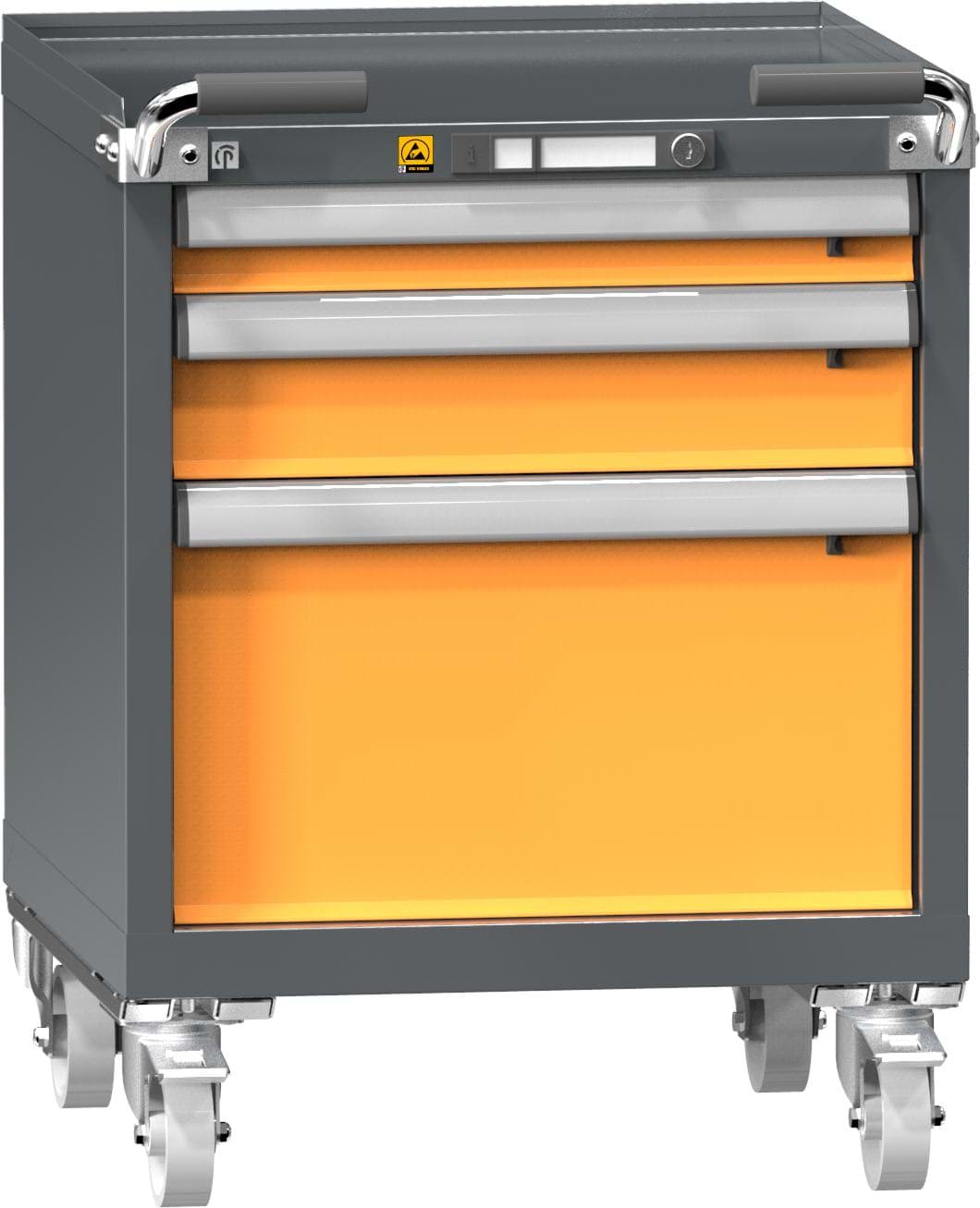 ESD-Mobiler-Container, 3 x Schublade, 785x578x600 mm HxBxT