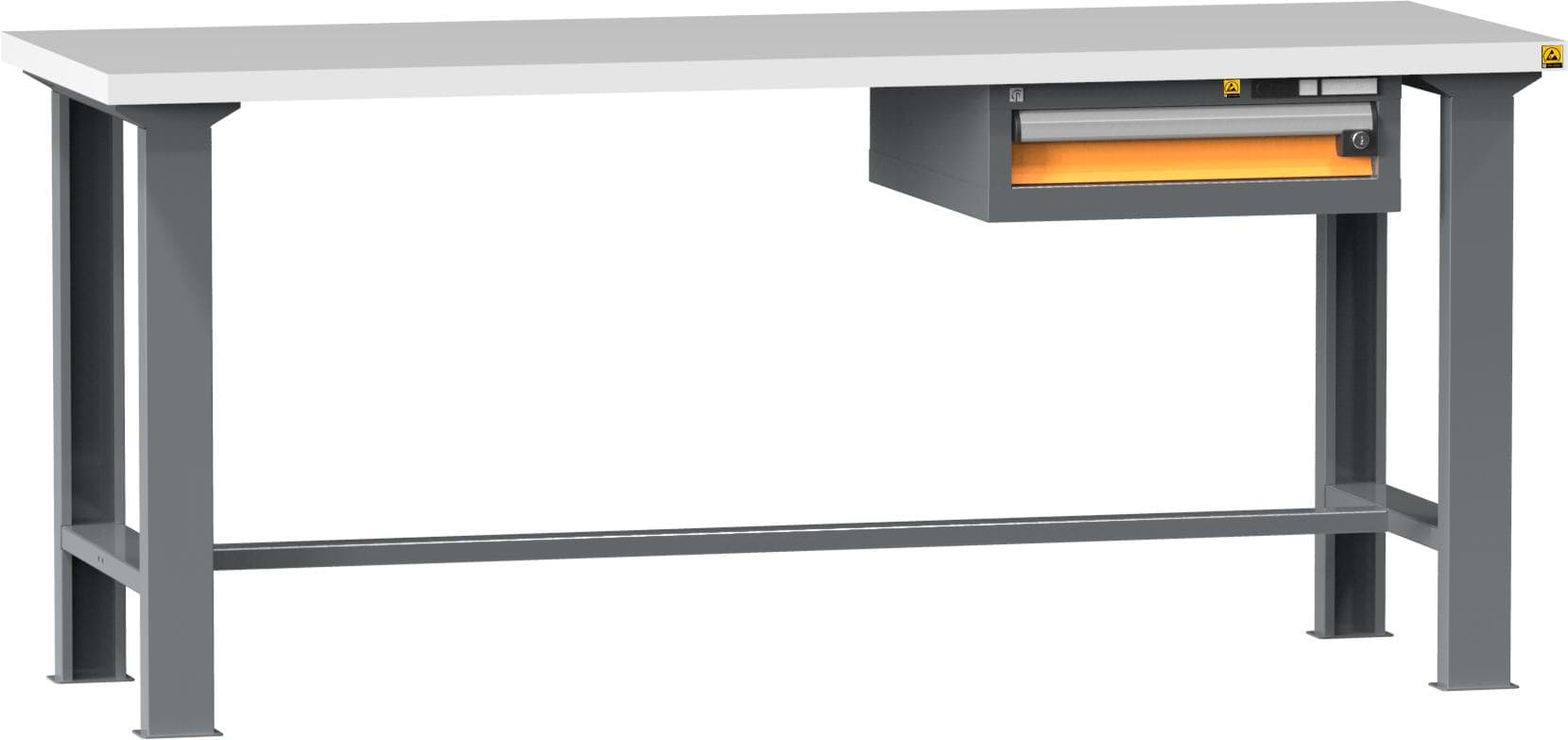 ESD-Werkbank mit Schublade 880x2500x685 mm HxBxT