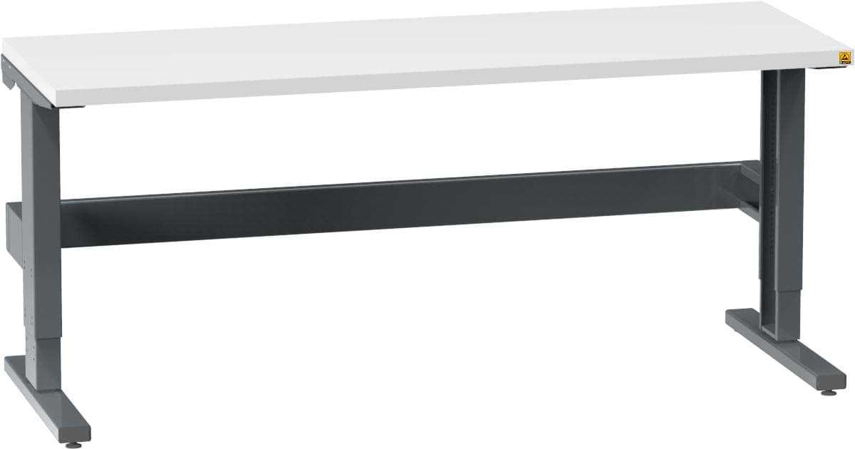 ESD-Werkbank manuell höhenverstellbar 770-1170x1500x685 mm HxBxT