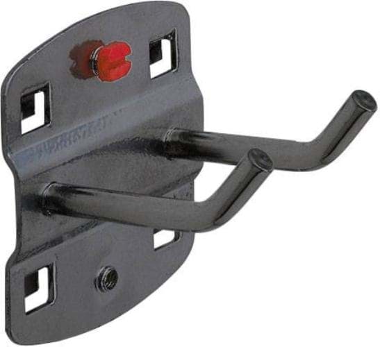Werkzeughalter 150 mm Länge mit schrägem Hakenende doppelt, anthrazitgrau