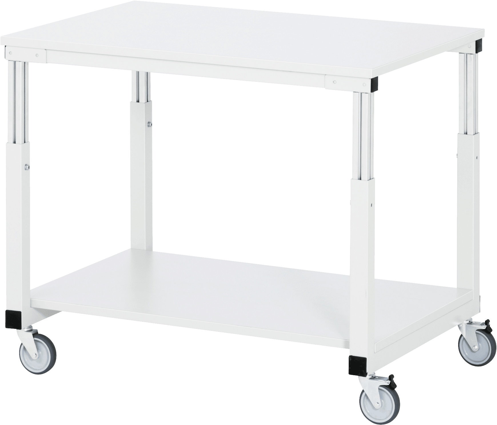 Tischwagen 1000x700x650-1050 mm LxTxH, Melaminarbeitsplatte