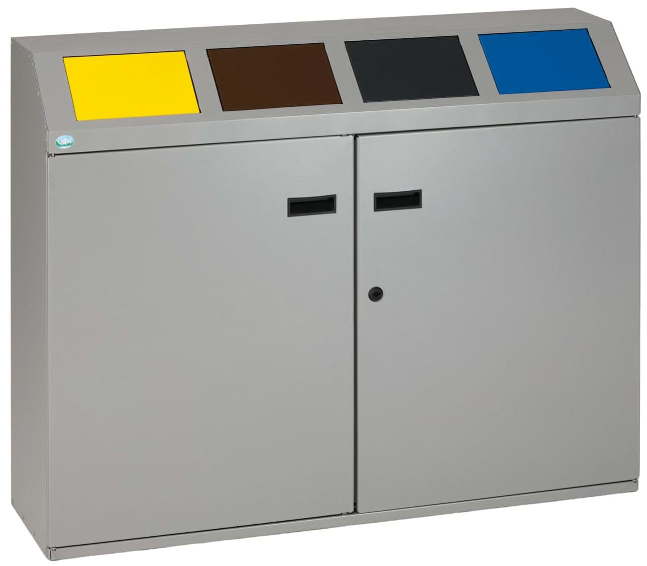 Wertstoffsortiersystem Korpus silber, 4 Klappen