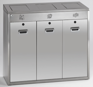 Bild von Wertstoffsammelsystem Stand-/Wandmontage 3 x 48 Liter