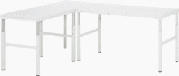 Bild von Eck-Tisch für Serie E, 700x700x650-1000 mm LxTxH, ohne Tischplatte für rechtwinklige Ecklösungen
