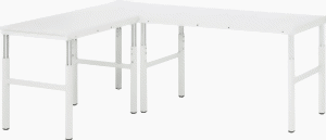 Bild von Eck-Tisch für Serie E, 700x700x650-1000 mm LxTxH, ohne Tischplatte für rechtwinklige Ecklösungen
