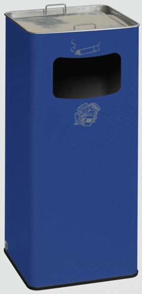 Bild von Abfallsammler-Ascher-Kombination B 32 R, Farbe RAL 5010 enzianblau
