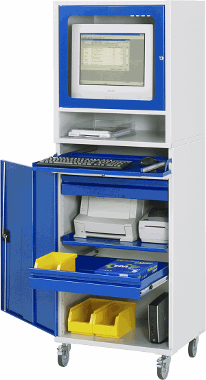 Bild von Computer-Schrank - Modell 66, B 650 x T 520 x H 1860 mm