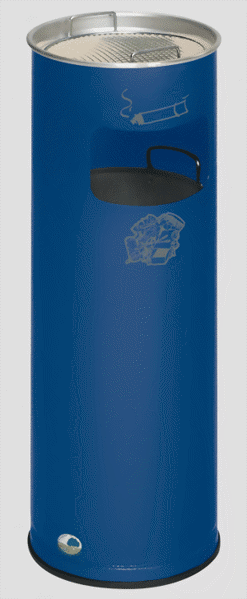Bild von Abfallsammler-Ascher-Kombination H 66 K, Farbe RAL 5010 enzianblau

