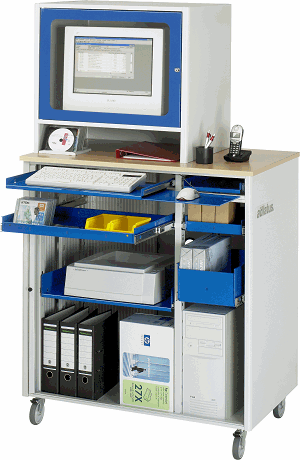 Bild von Computer-Station adlatus - Modell 26, B 1030 x T 660 x H 1810 mm
