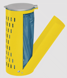Bild von Abfallbehälter mit Klapptür für 110 Liter Säcke, gelb
