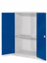Bild von Werkzeugschrank, 1600x1000x500 mm HxBxT, mit Lochplattentüren, 2 Fachboden, Korpus RAL 7035 lichtgrau, Türen RAL 5010 enzianblau