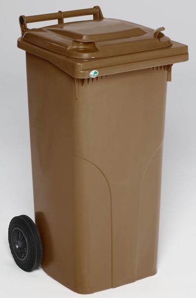 Bild von Mülltonne Kunststoff 240 l, Farbe braun