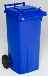Bild von Mülltonne Kunststoff 120 l, Farbe blau