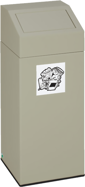 Bild von WS 76 L, Farbe RAL 7032 grau für Restmüll, für 110 Liter Säcke