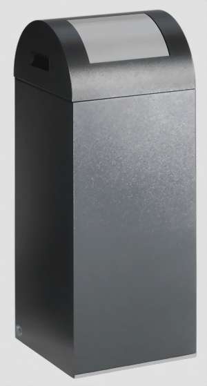 Bild von Wertstoffsammelgerät WSG 55 R Korpus antik-silber, Einwurfklappe silber