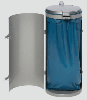 Bild von Abfallsammler mit Einflügeltüre, silber, für 110 Liter Abfallsäcke
