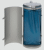 Bild von Abfallsammler mit Einflügeltüre, silber, für 110 Liter Abfallsäcke
