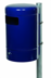 Bild von Wand-Abfallbehälter mit Bodenentleerung, Inhalt 50 Liter, verzinkt, zur Wandbefestigung
