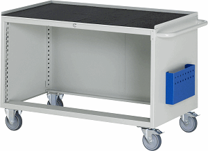 Bild von Montagewagen Modell XXL3, B 1145 x T 650 x H 795 mm, Metall-Top 25 mm mit Anti-Rutsch-Matte 