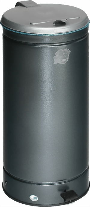 Bild von Abfallsammler 66 Liter mit Fusspedal, Farbe antik-silber